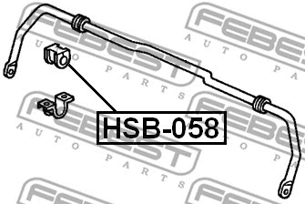 HSB-058 FEBEST Втулка, стабилизатор (фото 2)