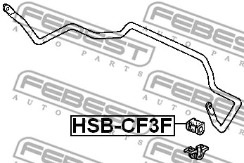 HSB-CF3F FEBEST Втулка, стабилизатор (фото 2)