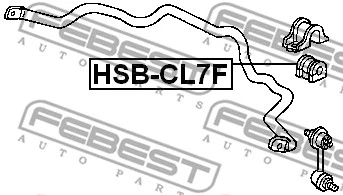 HSB-CL7F FEBEST Втулка, стабилизатор (фото 2)