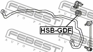 HSB-GDF FEBEST Втулка, стабилизатор (фото 2)