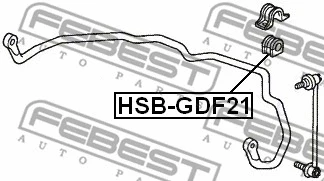 HSB-GDF21 FEBEST Втулка, стабилизатор (фото 2)