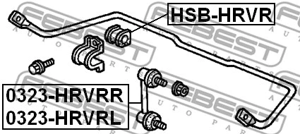 HSB-HRVR FEBEST Втулка, стабилизатор (фото 2)