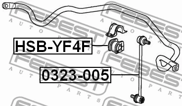 HSB-YF4F FEBEST Втулка, стабилизатор (фото 2)