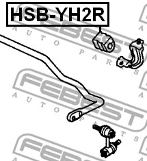 HSB-YH2R FEBEST Втулка, стабилизатор (фото 2)