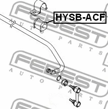 HYSB-ACF FEBEST Втулка, стабилизатор (фото 2)
