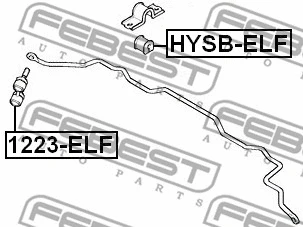 HYSB-ELF FEBEST Втулка, стабилизатор (фото 2)