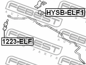 HYSB-ELF1 FEBEST Втулка, стабилизатор (фото 1)