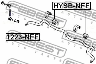 HYSB-NFF FEBEST Втулка, стабилизатор (фото 2)