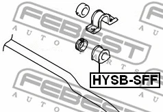HYSB-SFF FEBEST Втулка, стабилизатор (фото 2)