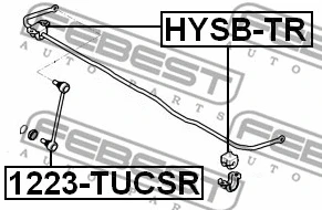 HYSB-TR FEBEST Втулка, стабилизатор (фото 2)