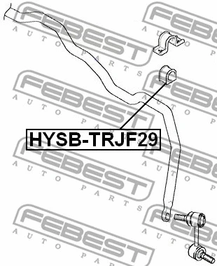 HYSB-TRJF29 FEBEST Втулка, стабилизатор (фото 2)