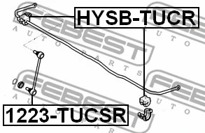 HYSB-TUCR FEBEST Втулка, стабилизатор (фото 2)