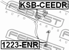 KSB-CEEDR FEBEST Втулка, стабилизатор (фото 2)