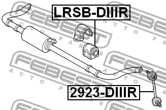 LRSB-DIIIR FEBEST Втулка, стабилизатор (фото 2)