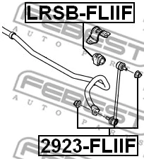 LRSB-FLIIF FEBEST Втулка, стабилизатор (фото 2)
