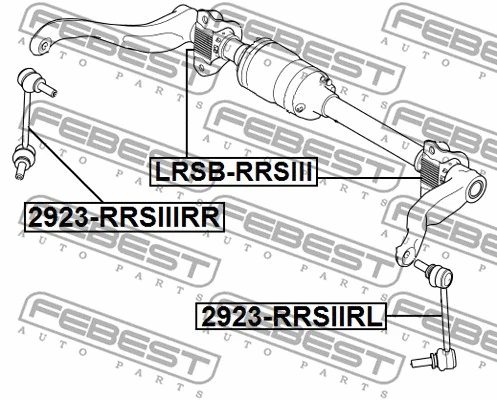 LRSB-RRSIII FEBEST Втулка, стабилизатор (фото 2)