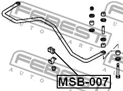 MSB-007 FEBEST Втулка, стабилизатор (фото 2)