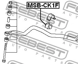 MSB-CK1F FEBEST Втулка, стабилизатор (фото 2)