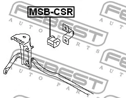 MSB-CSR FEBEST Втулка, стабилизатор (фото 2)