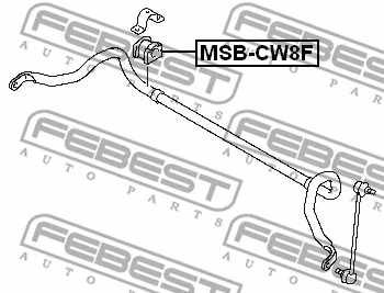 MSB-CW8F FEBEST Втулка, стабилизатор (фото 2)