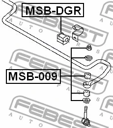 MSB-DGR FEBEST Втулка, стабилизатор (фото 2)