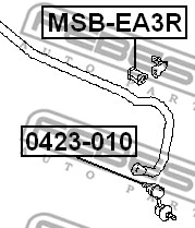 MSB-EA3R FEBEST Втулка, стабилизатор (фото 2)