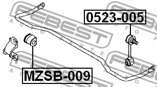 MZSB-009 FEBEST Втулка, стабилизатор (фото 2)