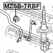 MZSB-TRBF FEBEST Втулка, стабилизатор (фото 2)
