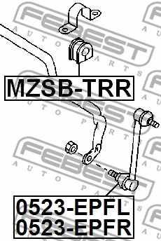MZSB-TRR FEBEST Втулка, стабилизатор (фото 2)
