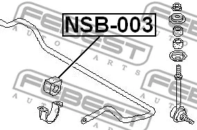 NSB-003 FEBEST Втулка, стабилизатор (фото 2)