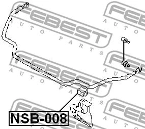 NSB-008 FEBEST Втулка, стабилизатор (фото 2)