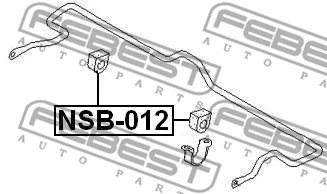 NSB-012 FEBEST Втулка, стабилизатор (фото 2)