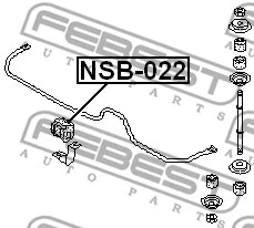 NSB-022 FEBEST Втулка, стабилизатор (фото 2)