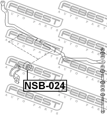 NSB-024 FEBEST Втулка, стабилизатор (фото 2)