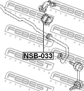 NSB-033 FEBEST Втулка, стабилизатор (фото 2)