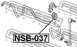 NSB-037 FEBEST Втулка, стабилизатор (фото 2)