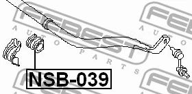 NSB-039 FEBEST Втулка, стабилизатор (фото 2)