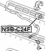 NSB-C24F FEBEST Втулка, стабилизатор (фото 2)