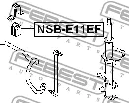 NSB-E11EF FEBEST Втулка, стабилизатор (фото 2)