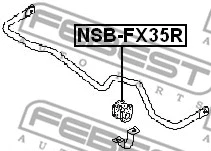 NSB-FX35R FEBEST Втулка, стабилизатор (фото 2)