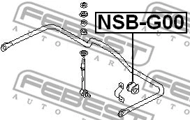 NSB-G00 FEBEST Втулка, стабилизатор (фото 2)