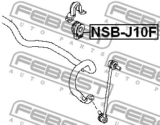 NSB-J10F FEBEST Втулка, стабилизатор (фото 2)