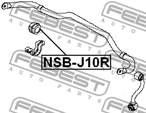 NSB-J10R FEBEST Втулка, стабилизатор (фото 2)