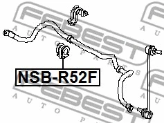 NSB-R52F FEBEST Втулка, стабилизатор (фото 2)