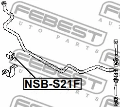 NSB-S21F FEBEST Втулка, стабилизатор (фото 2)