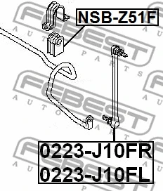 NSB-Z51F FEBEST Втулка, стабилизатор (фото 2)