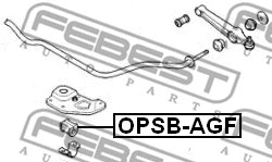 OPSB-AGF FEBEST Втулка, стабилизатор (фото 2)