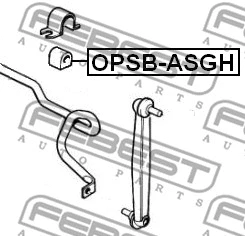 OPSB-ASGF FEBEST Втулка, стабилизатор (фото 2)