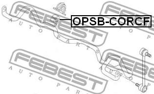 OPSB-CORCF FEBEST Втулка, стабилизатор (фото 2)
