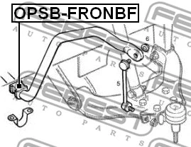 OPSB-FRONBF FEBEST Втулка, стабилизатор (фото 2)